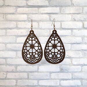 Women's Wooden Dangle Earrings